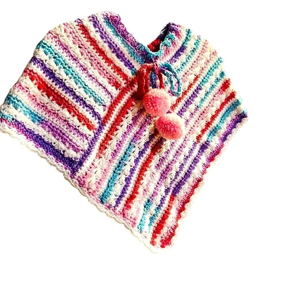 Toddler Girl Crochet Poncho